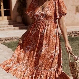 Arnhem Zephyr Sundress in Rhubarb